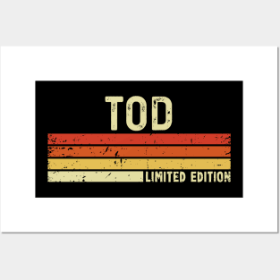 Tod Name Vintage Retro Limited Edition Gift Posters and Art
